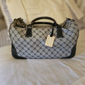 Polo by Ralph Lauren Gray and Black Monogram Satchel